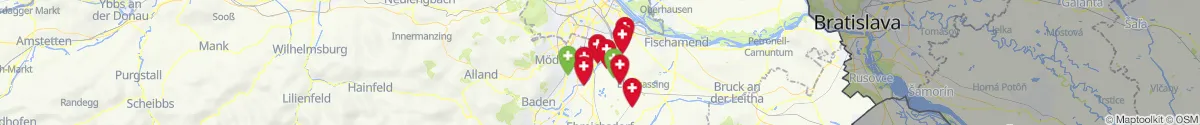 Kartenansicht für Apotheken-Notdienste in der Nähe von Himberg (Bruck an der Leitha, Niederösterreich)